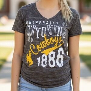 University of Wyoming Cowboys 1886 Heathered V-Neck T-Shirt Women's L/G